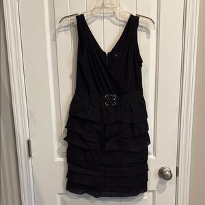 Max & Cleo Black Layered Midi Dress